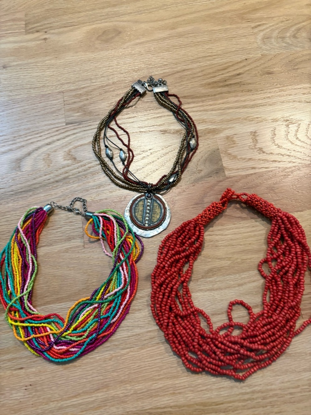 3 Seed-Bead Necklaces